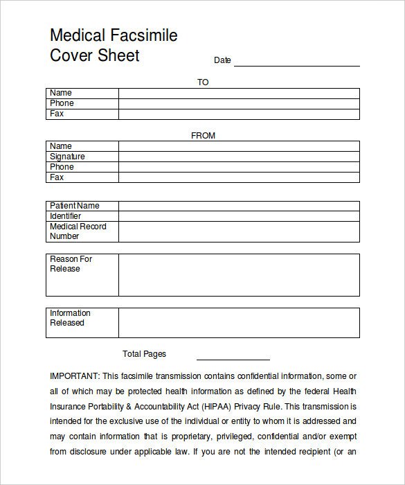 9 Fax Cover Sheet Templates – Free Sample Example