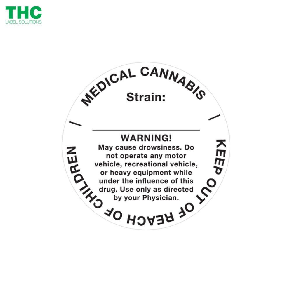 Generic Medical Cannabis Label Circle Design 1 000 Labels
