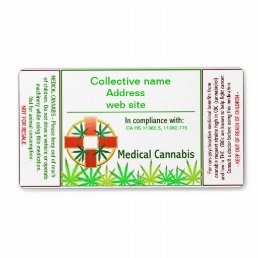 Medical cannabis cross custom shipping label Valxart’s