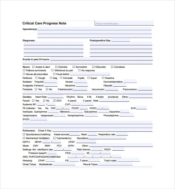 Sample Progress Note Template 9 Free Documents Download