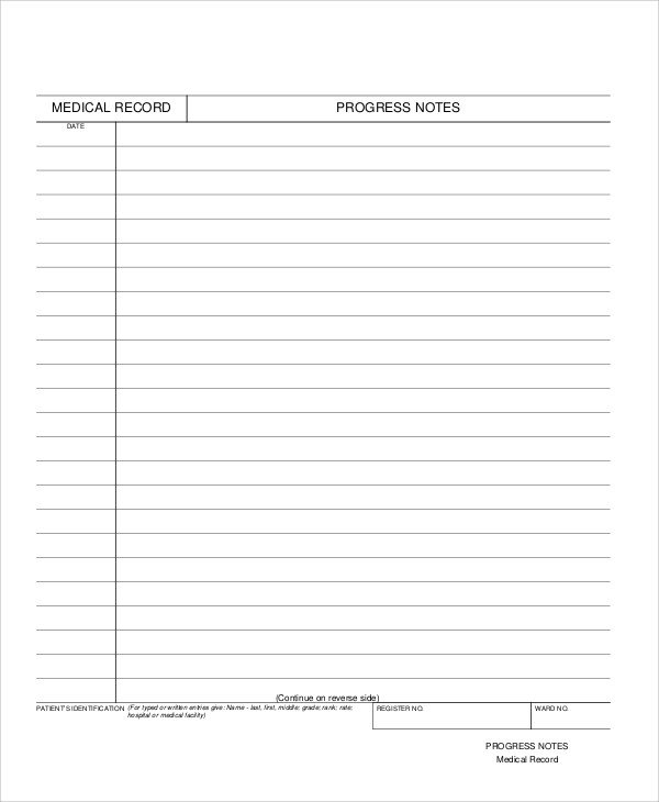 Sample Progress Note 7 Documents in PDF WORD