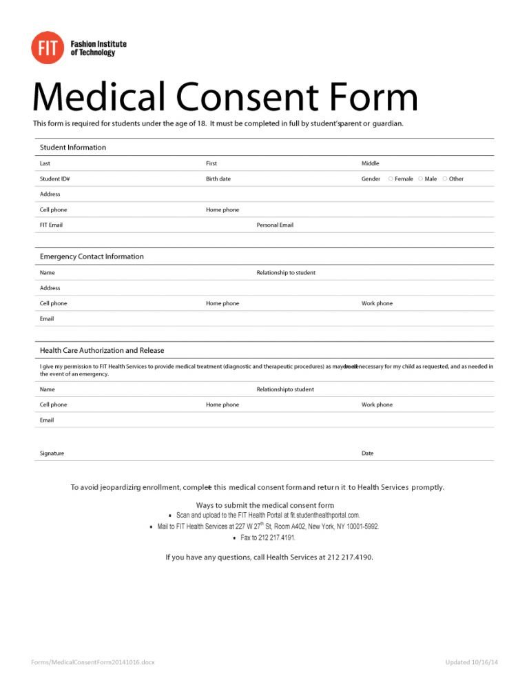45 Medical Consent Forms FREE Printable Templates