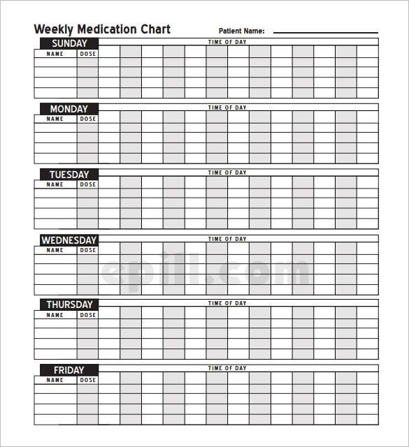 Medication Schedule Template 8 Free Word Excel PDF