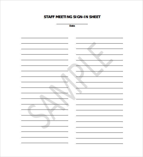 18 Sign In Sheet Templates – Free Sample Example Format