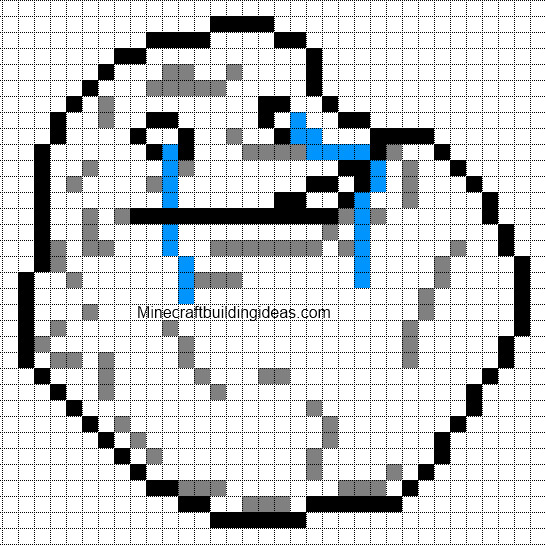 Minecraft Pixel Art Templates Forever Alone face