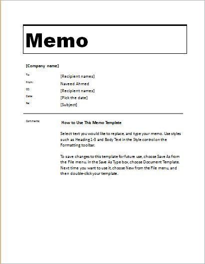 24 Free Editable Memo Templates for MS Word