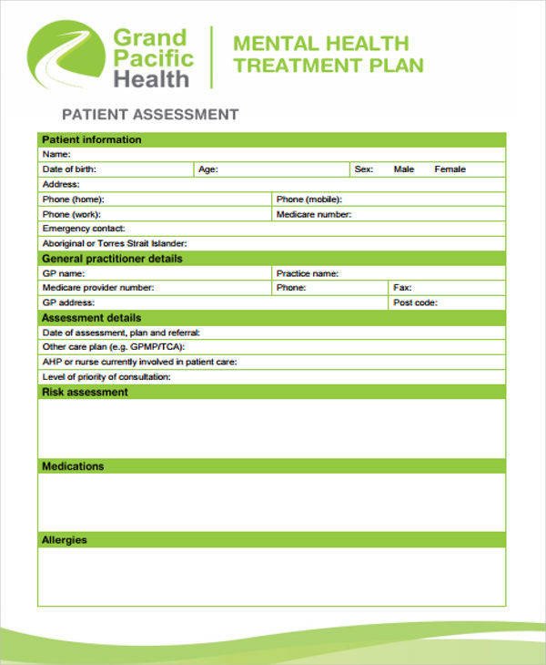 9 Treatment Plan Samples & Templates in PDF DOC