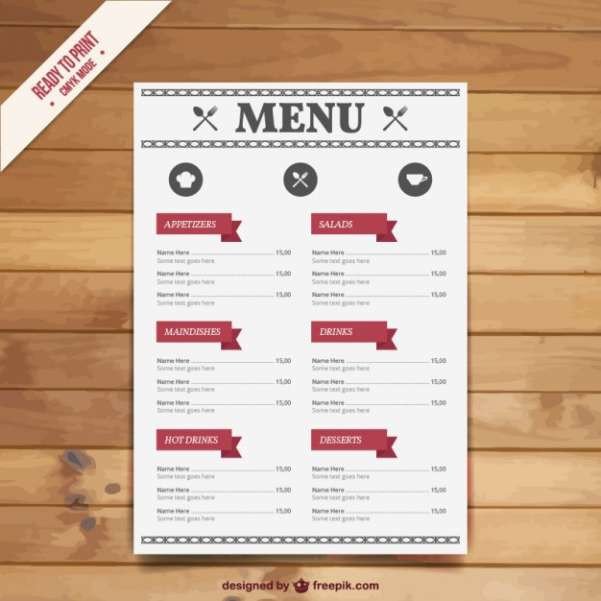 50 Free Food & Restaurant Menu Templates XDesigns