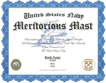 Meritorious Mast Display Recognition