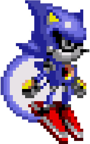 Image Metal Sonic Sonic CD Sprite Flying 1 Right PNG