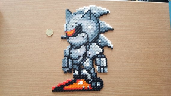 Metal Sonic Sonic The Hedgehog 2 Pixel Bead Art
