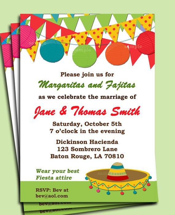 Fiesta Party Invitation Printable or Printed with FREE