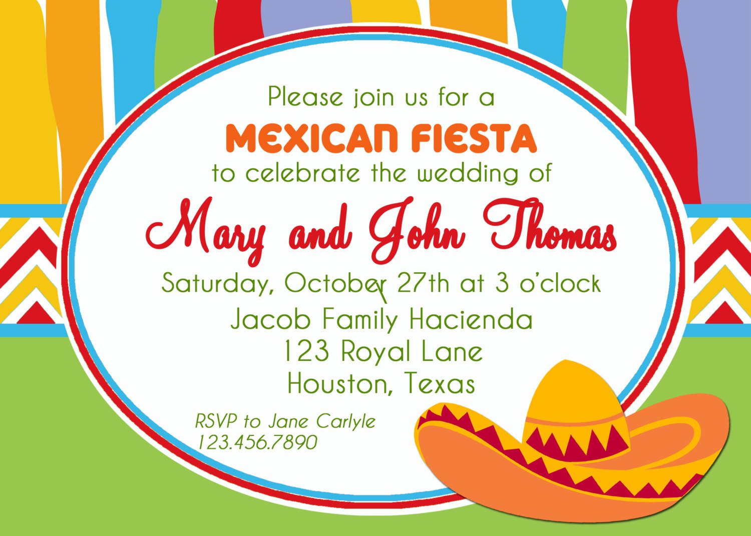 Mexican Fiesta Party Printable Invitation by ThatPartyChick