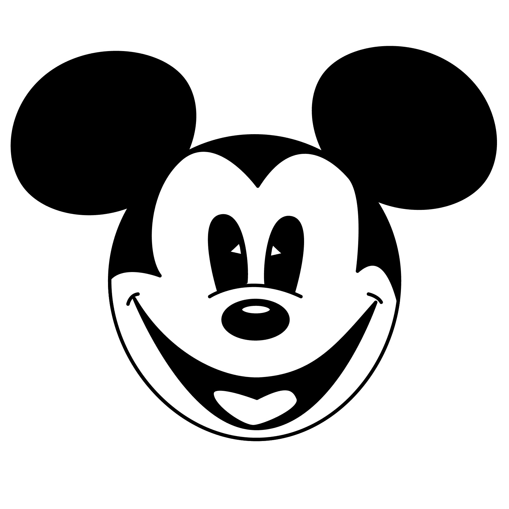 Free Mickey Mouse Face Outline Download Free Clip Art