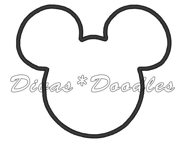 Mickey Mouse Face Outline Cliparts