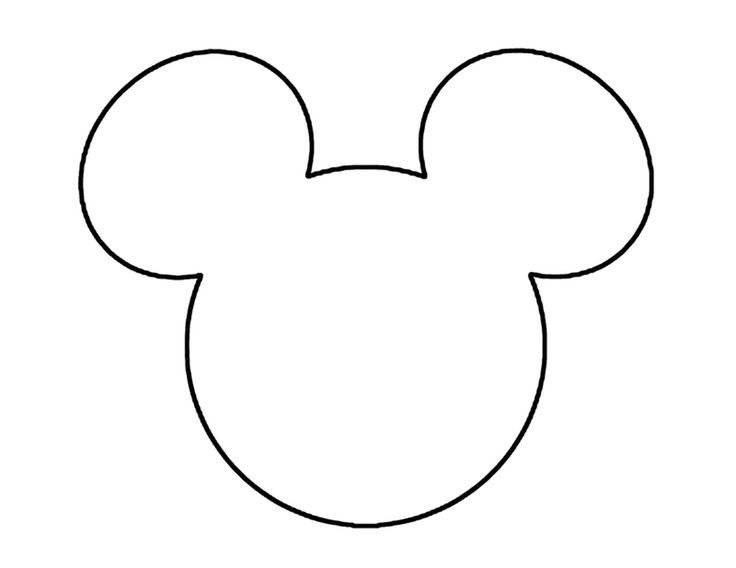 Outline Mickey Mouse Head Cliparts