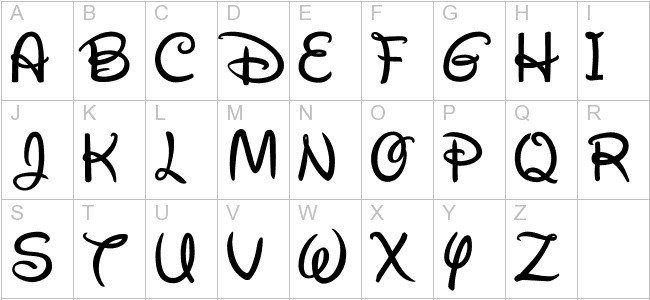 waltograph ui font for Walt Disney Fonts