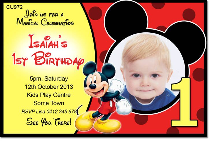 40th Birthday Ideas Birthday Invitation Maker Mickey Mouse