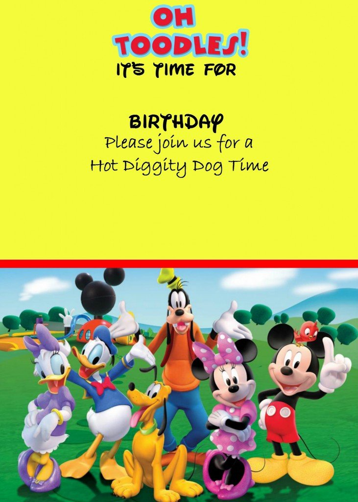 How to make a Mickey Mouse digital invitation with free