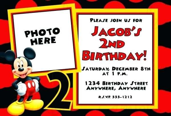 Mickey Mouse Invitations Template And Invitation Templates