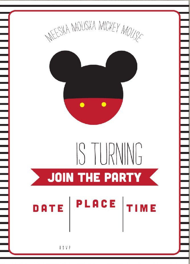 FREE Mickey Mouse Clubhouse Birthday Invitations – FREE