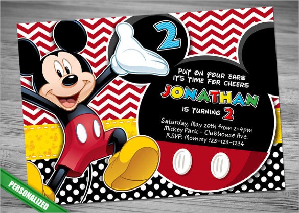 Sample Mickey Mouse Invitation Template 13 Download