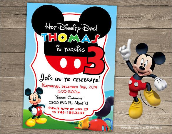 Sample Mickey Mouse Invitation Template 13 Download
