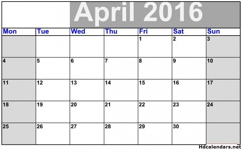 2016 Editable Calendar In Excel Free Calendar Template