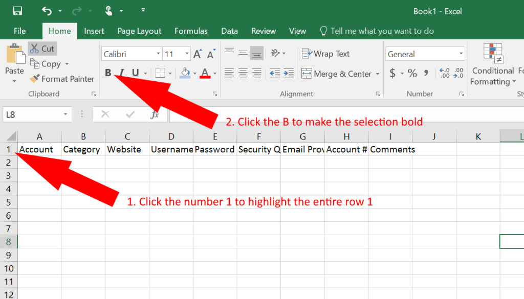 How to Use Excel as a Password Keeper Free Template