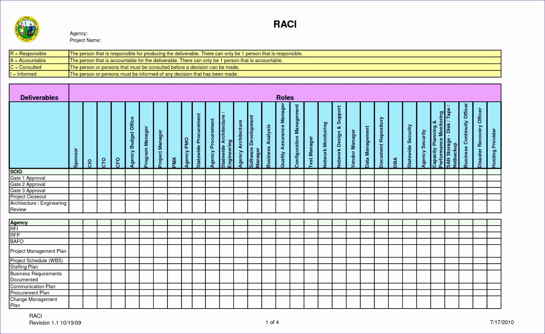10 Raci Template Excel Free ExcelTemplates ExcelTemplates