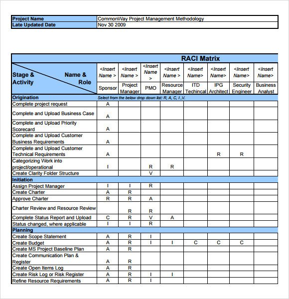 Sample RACI Chart 7 Free Documents in PDF Word Excel