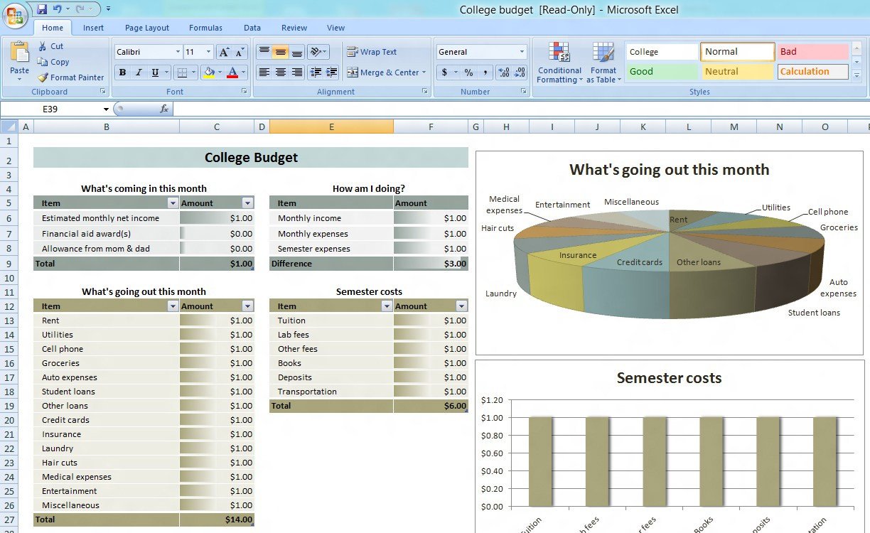 Bud Excel Spreadsheet Free – Excel Bud Template 25