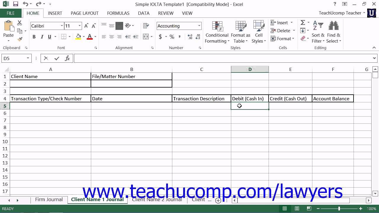 Microsoft Excel 2013 Training for Lawyers Using the
