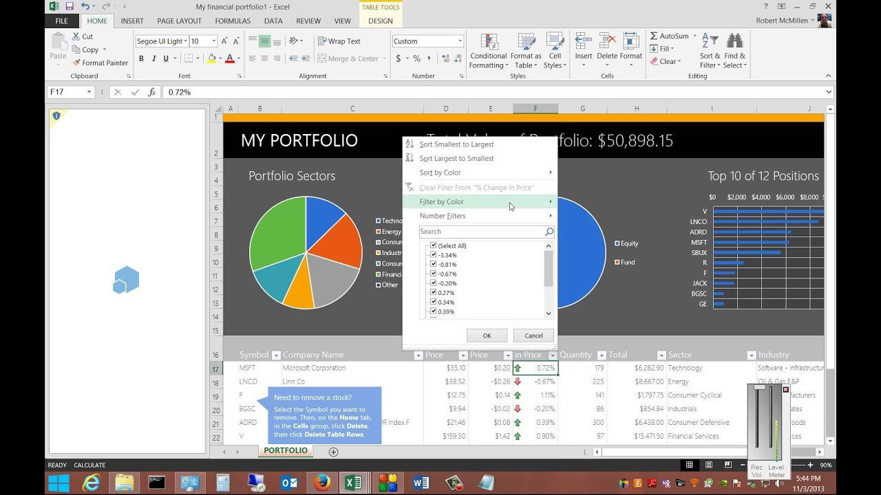 Review of the Free My Portfolio Template with Microsoft