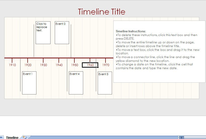 Microsoft Excel Timeline Template