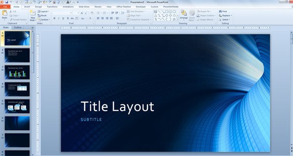 Free Tunnel Template for Microsoft PowerPoint 2013