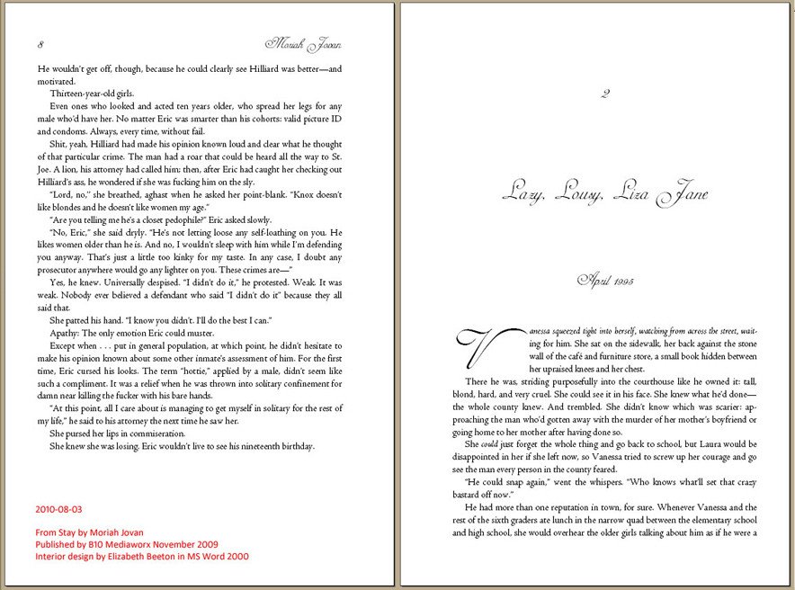 Book Design with Microsoft Word The Art of Moriah Jovan
