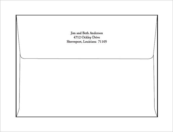 9 A7 Envelope Templates DOC PSD PDF