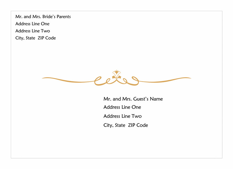 Download Wedding invitation envelope Heart Scroll design