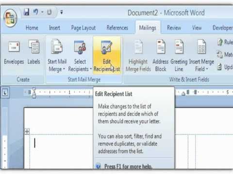 How to Create Address Mailing Labels in Microsoft Word
