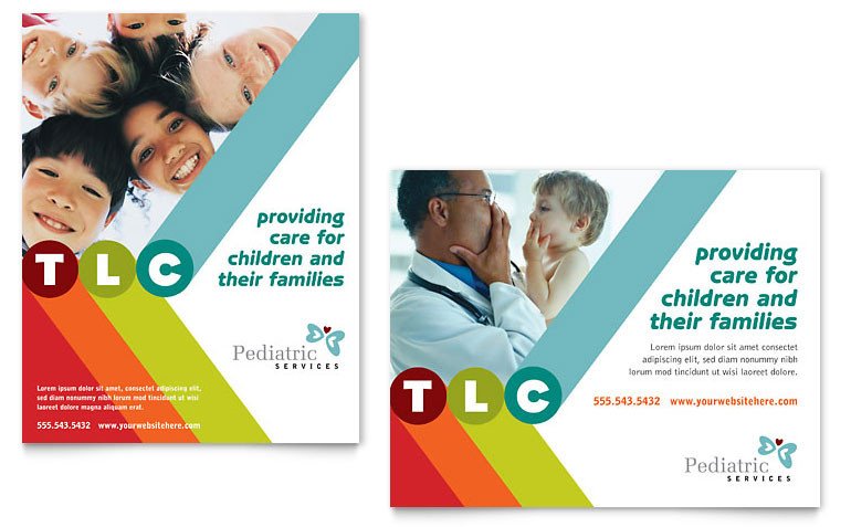 Pediatrician & Child Care Poster Template Word & Publisher