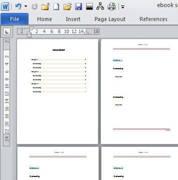 Create an E book template in Microsoft Word