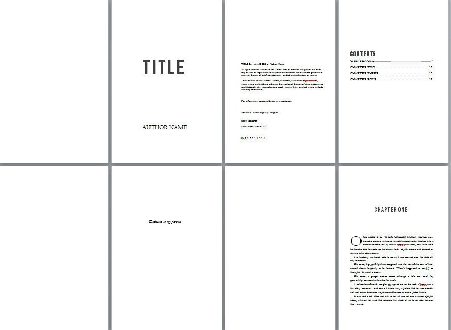Free book design templates and tutorials for formatting in