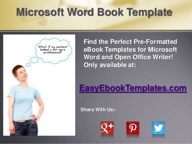 Microsoft word book template