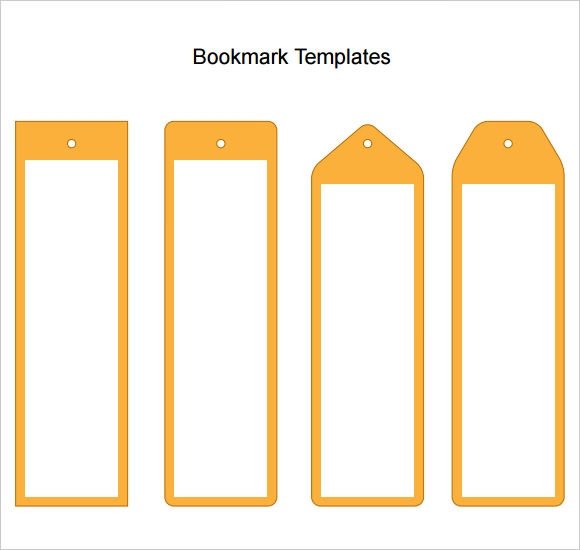 Sample Blank Bookmark 6 Documents in PDF Word