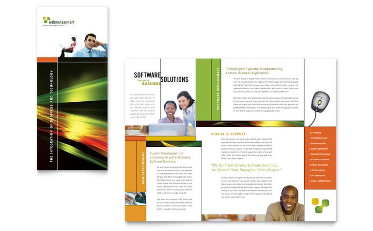 Internet Software Brochure Template Word & Publisher