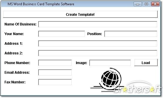 Business Card Template For Microsoft Word