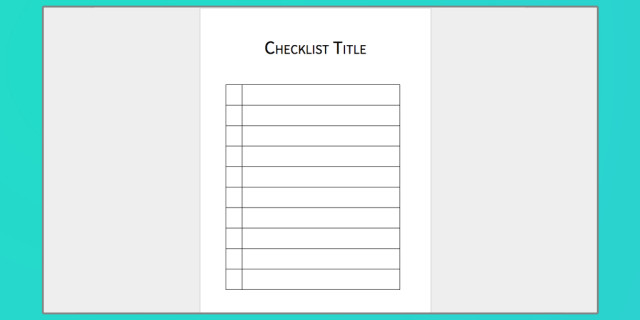 Checklist Template Word FREE DOWNLOAD The Best Home