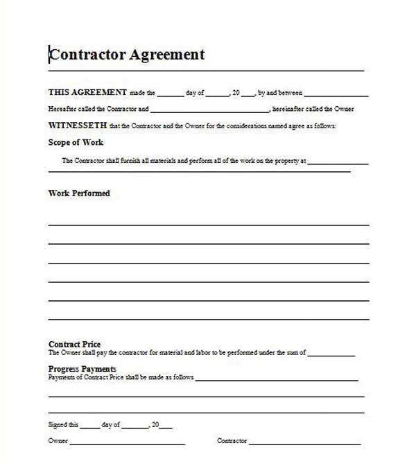 Contract Templates Microsoft Word Templates