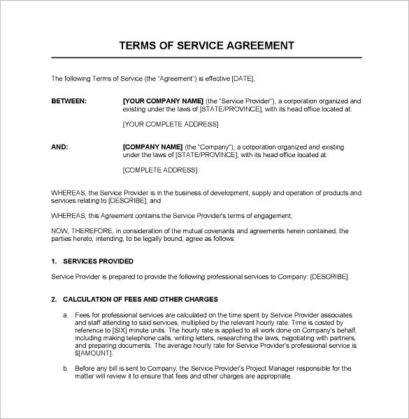 Service Contract Templates – 14 Free Word PDF Documents